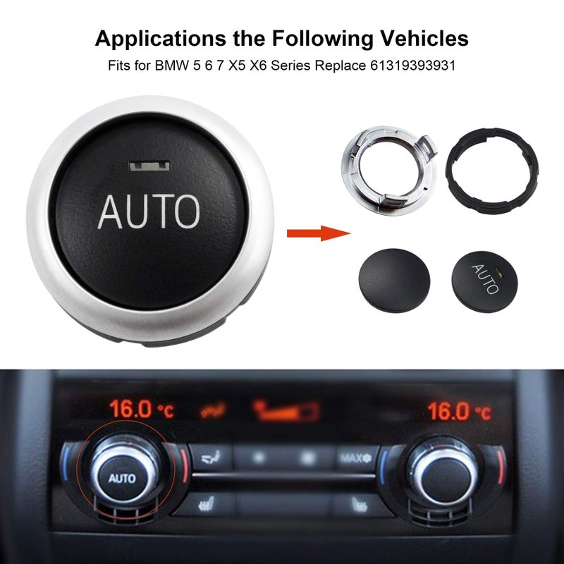 YUANTUO A/C Air Conditioning Knob Control Fit for BMW 5 6 7 X5 X6 Series M5 M6 X5 X6 520i 528i 530i 535i 550i 640i 650i 730Li 740Li 750Li 760Li 6131939393 - Image 3